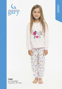 GIRL'S PAJAMA M/L P20005 Tellini S.r.l. Wholesale Clothing